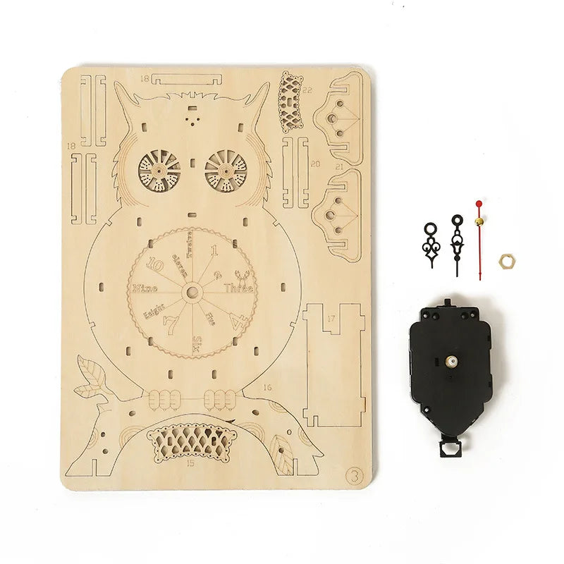 Wooden DIY Pendulum Mechanical Owl