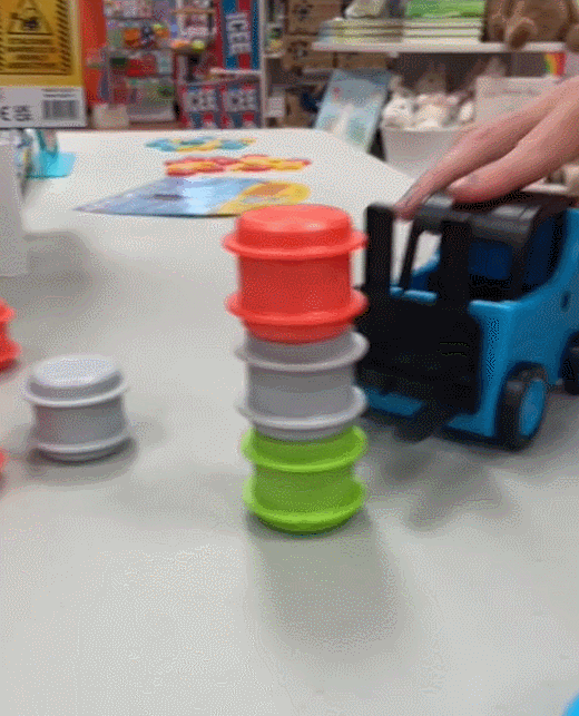 Engineering Forklift Press Shovel Toy