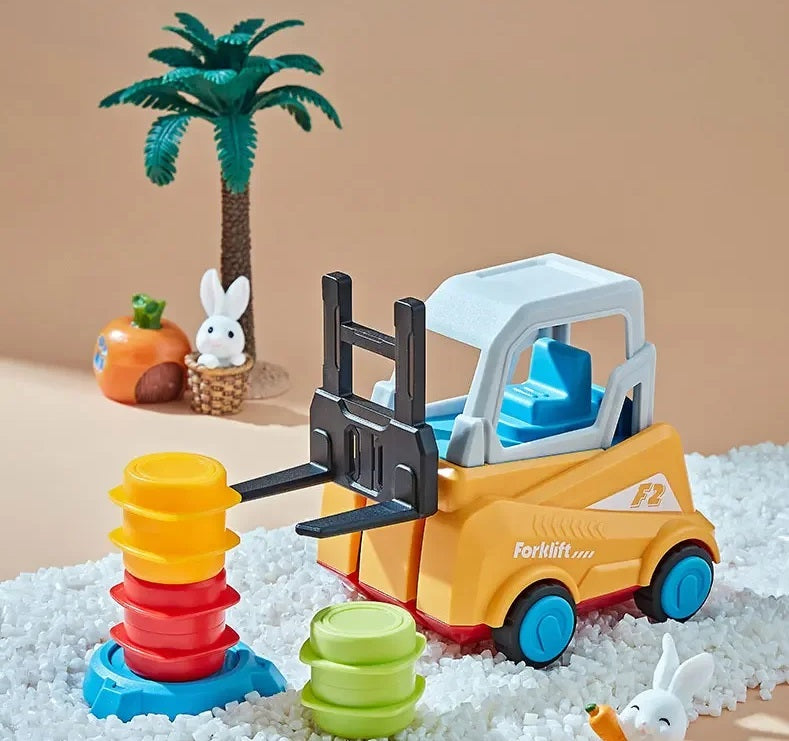 Engineering Forklift Press Shovel Toy